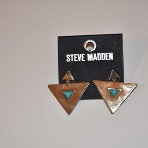 Steve Madden Gold and Turquoise Earrings
